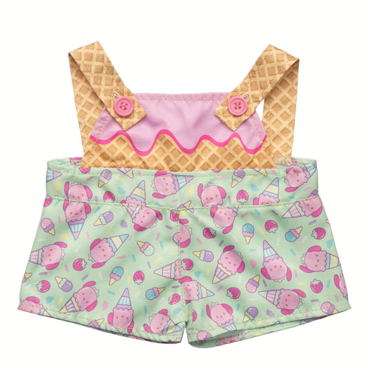 Sanrio Hello Kitty &amp; Friends Strawberry Ice Cream Pochacco Overalls | Build-A-Bear - US 4892