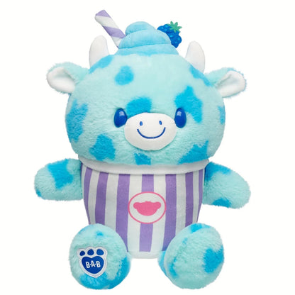 Blue Raspberry Cow Slushie Plushie w/ Lei Necklace | BAB - US 7449