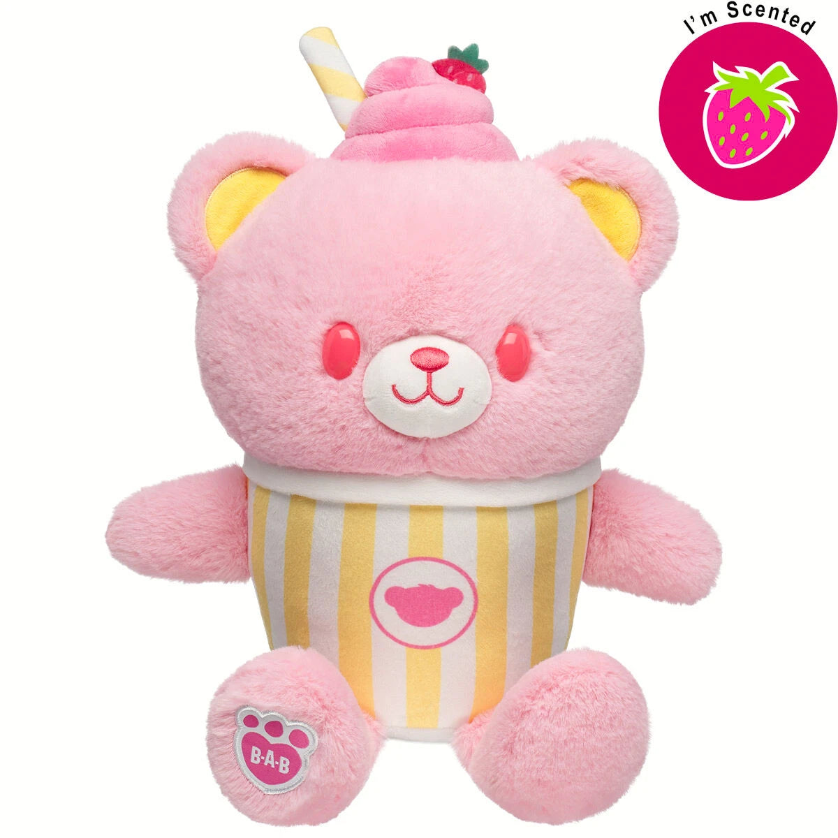 Strawberry Lemonade Bear Slushie Plushie Scented | BAB - US 8561
