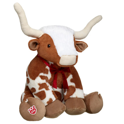 Giant Longhorn Cow Plush &amp; Red Gifting Bow | Build-A-Bear® - US 8570