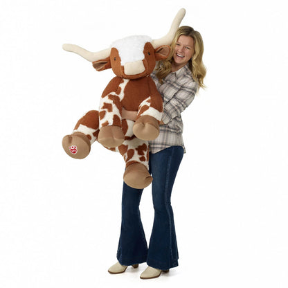 Giant Longhorn Cow Plush &amp; Red Gifting Bow | Build-A-Bear® - US 8570