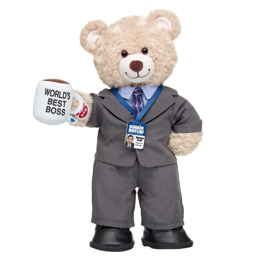 Happy Hugs Teddy Bear with The Office Michael Scott Costume Gift Set | Build-A-Bear® - US 6382