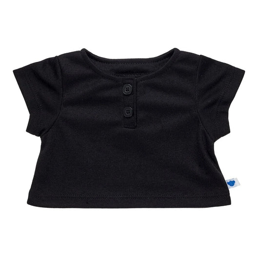 Black Henley T-Shirt for Stuffed Animals | Build-A-Bear® - US 7787