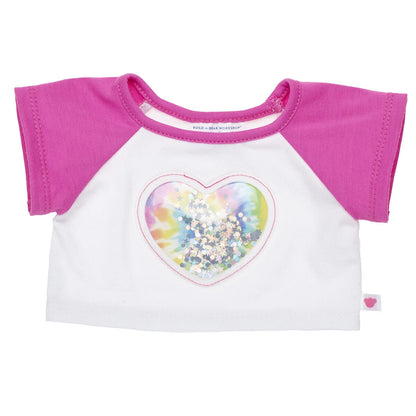 Tie-Dye Sequin Heart T-Shirt | Build-A-Bear - US 2366