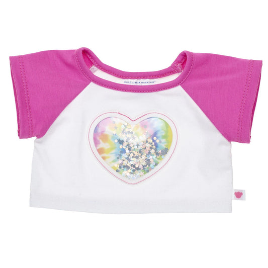 Tie-Dye Sequin Heart T-Shirt | Build-A-Bear - US 2366