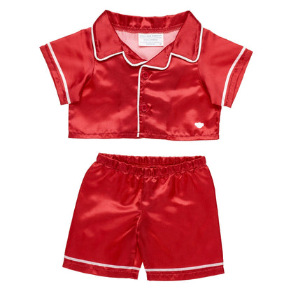 Timeless Teddy Bear Red Satin Pajama Gift Set| Build-A-Bear® - US 5893