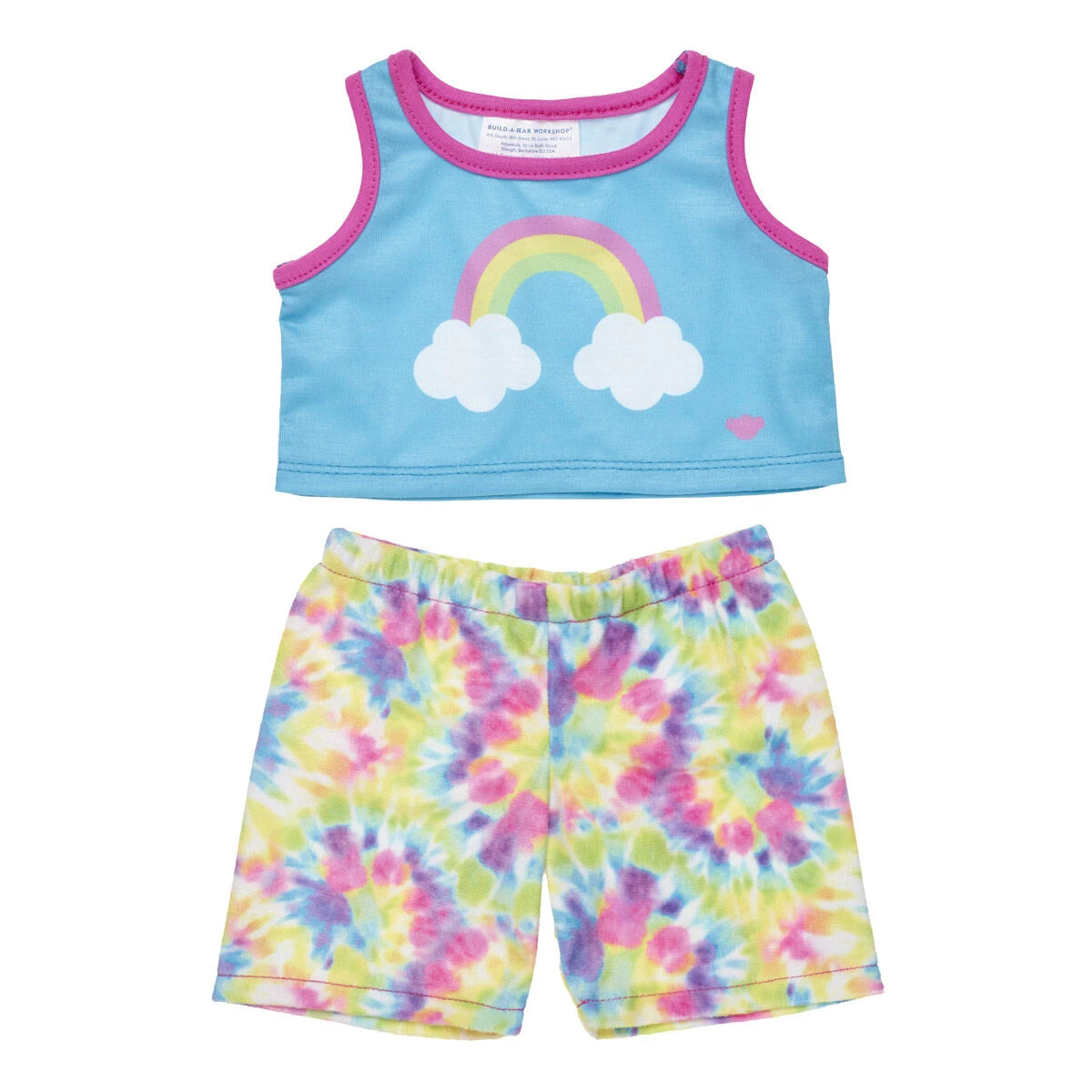 Pink Cuddles Teddy Bear Rainbow PJs Gift | Build-A-Bear - US 7706