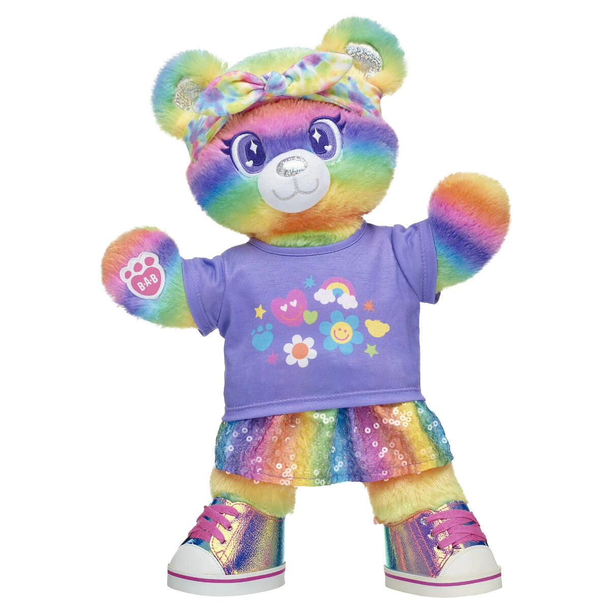 Rainbow Stripes Teddy Bear Gift Set | Build-A-Bear - US 4339