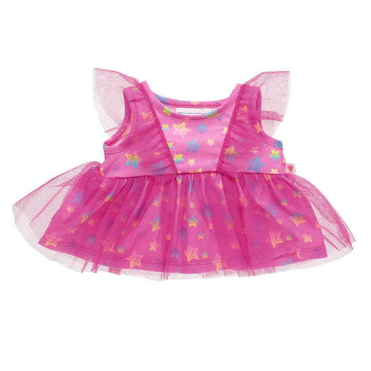 Pink Stars Tulle Sleeve Dress for Plush Toys | Build-A-Bear® - US 4639
