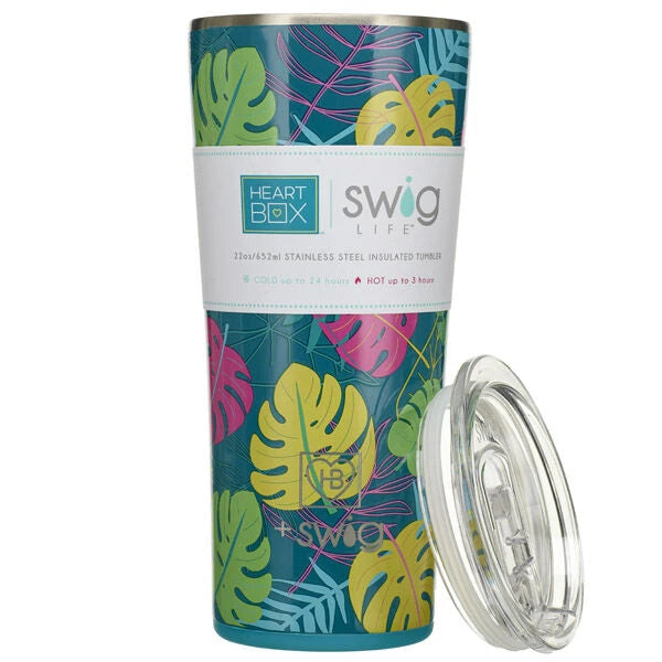 22 oz. Swig Life Palm Leaf Insulated Tumbler | Build-A-Bear® - US 5594