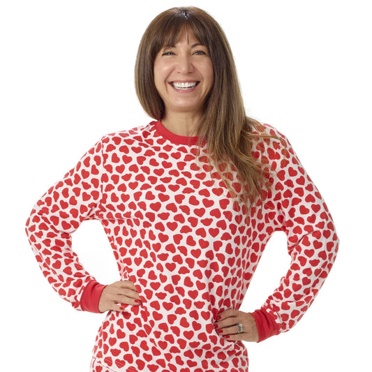 Build-A-Bear Pajama Shop™ Red Hearts PJ Top - Adult - US 7343