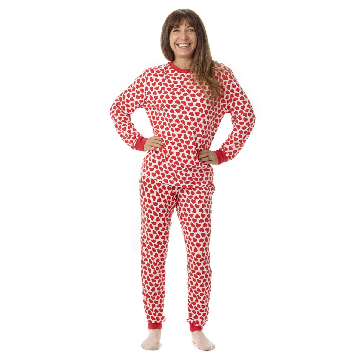 Build-A-Bear Pajama Shop™ Red Hearts PJ Top - Adult - US 7343