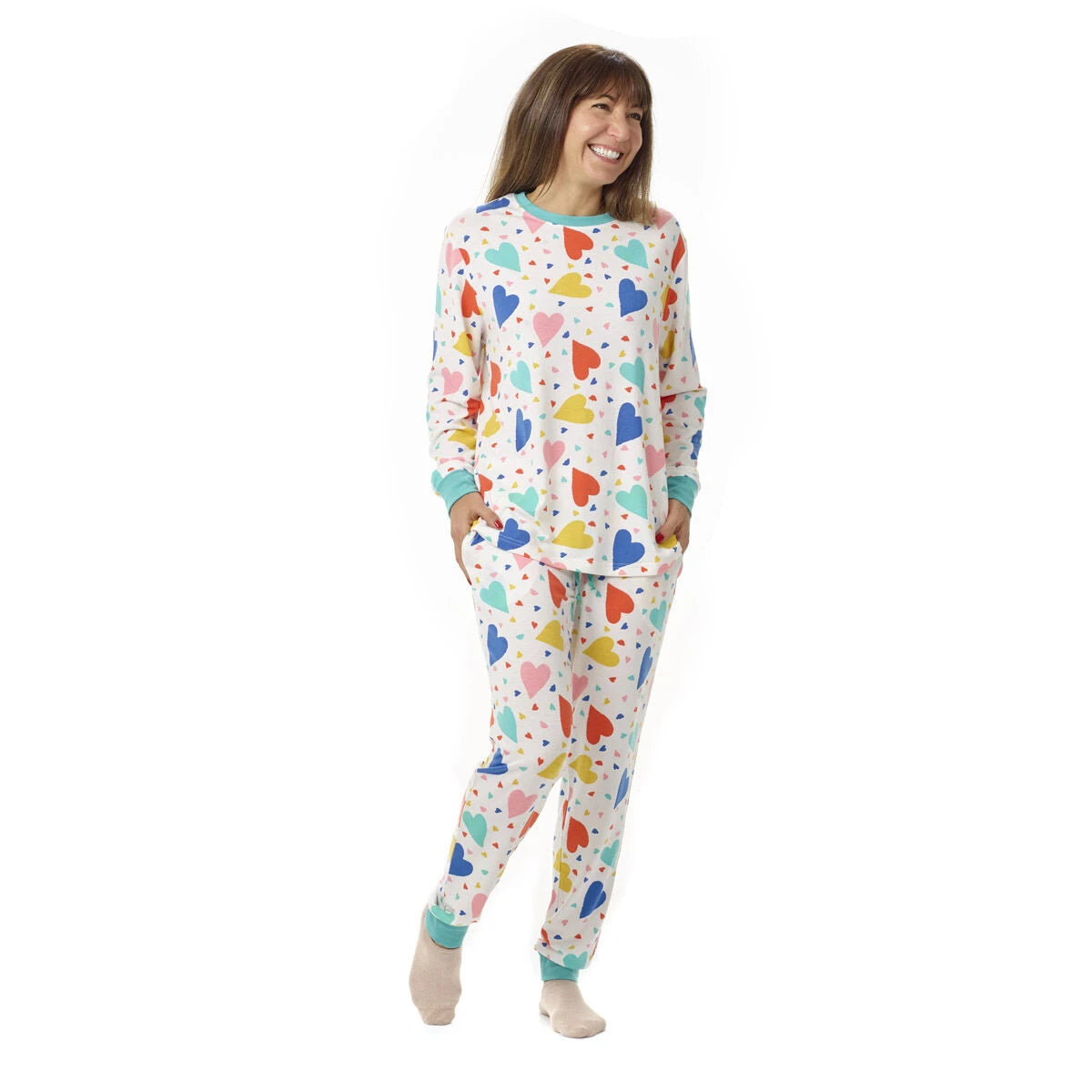 Build-A-Bear Pajama Shop™ Colorful Hearts PJ Top - Adult - US 4810