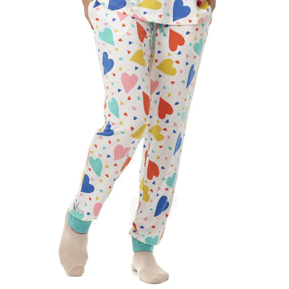 Build-A-Bear Pajama Shop™ Colorful Hearts PJ Pants - Adult - US 6718