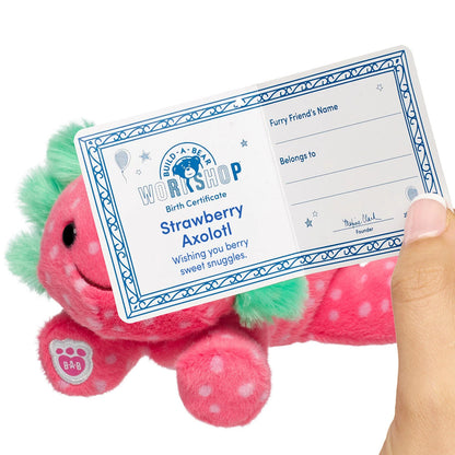 Build-A-Bear Mini Beans Strawberry Axolotl Stuffed | BAB - US 8781