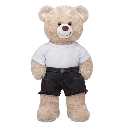 Black Denim Frayed Shorts for Stuffed Animals | Build-A-Bear® - US 8948
