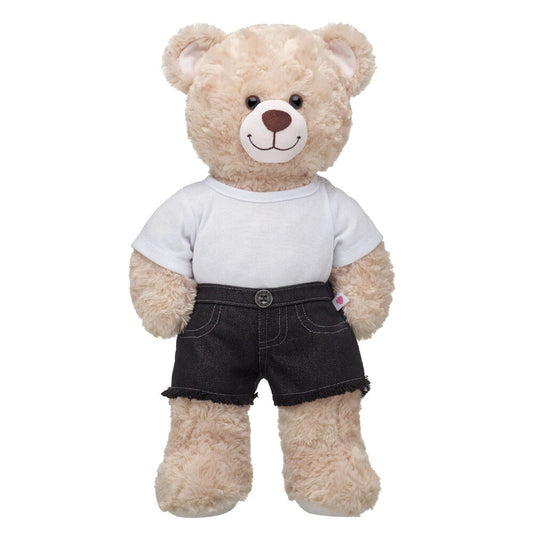 Black Denim Frayed Shorts for Stuffed Animals | Build-A-Bear® - US 8948