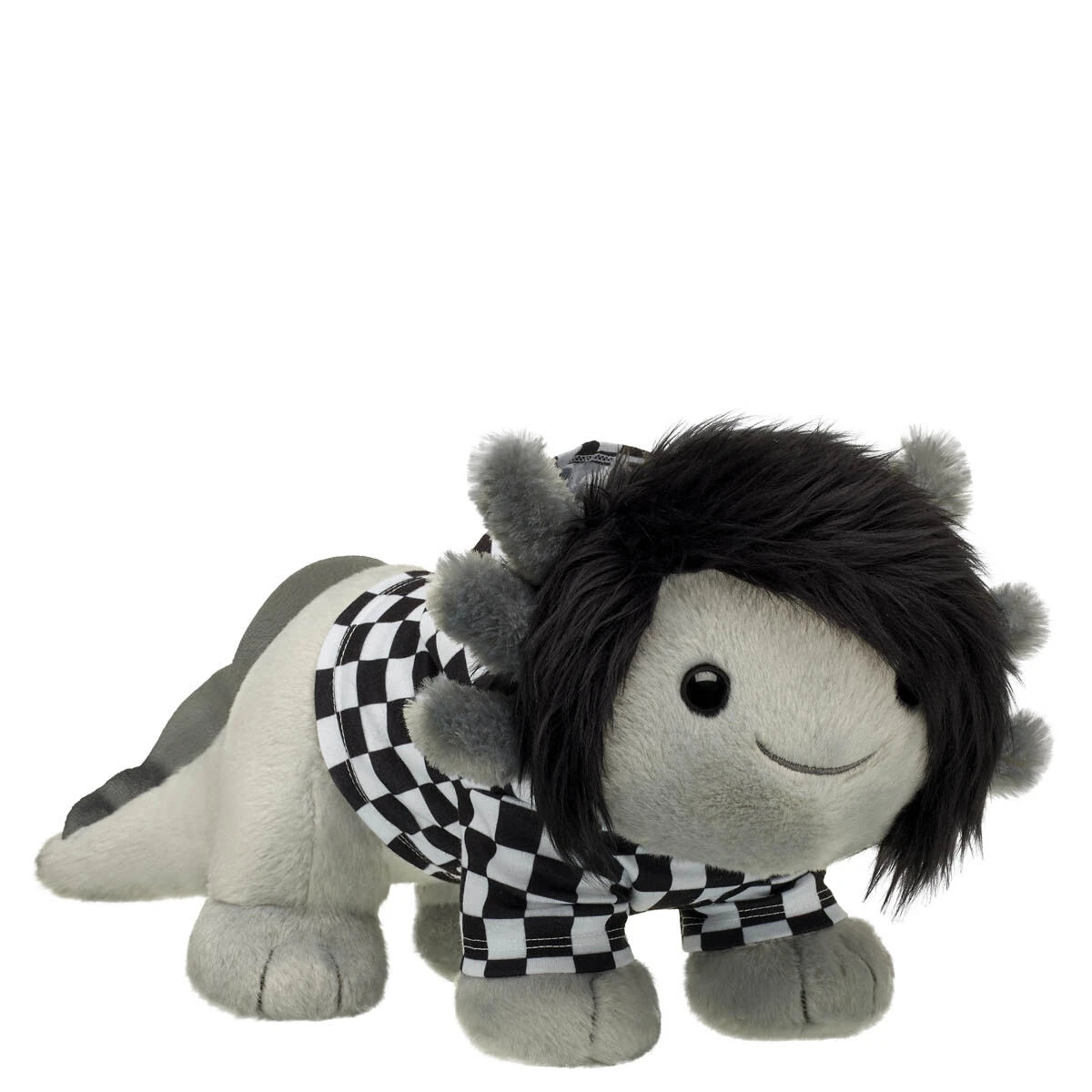 Emo Axolotl Stuffed Animal Check Hoodie Set | Build-A-Bear® - US 9706