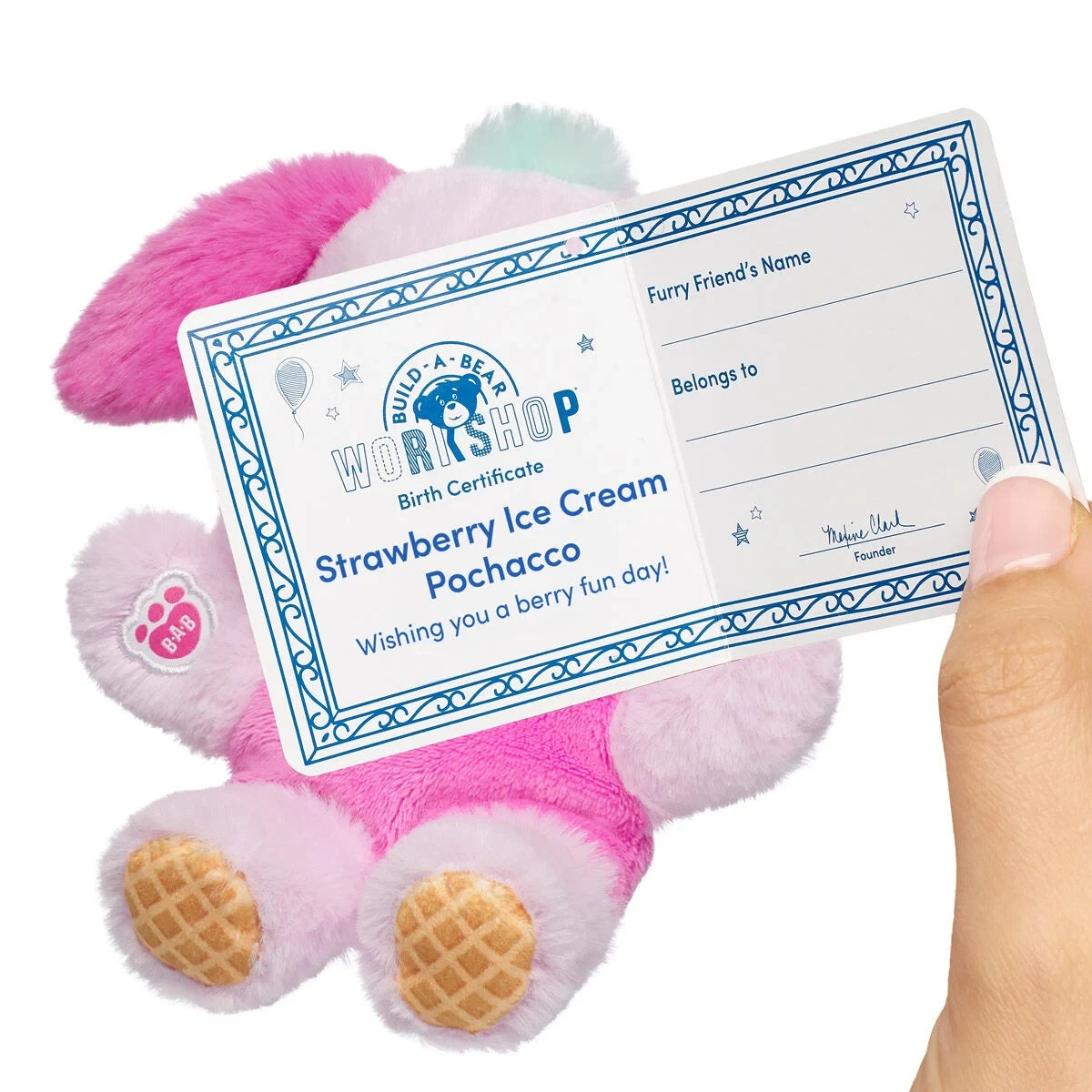 Build-A-Bear Mini Beans Strawberry Ice Ice Cream Pochacco | Build-A-Bear - US 3683
