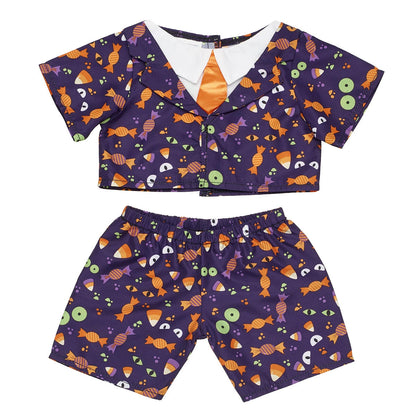 Halloween Suit w/ White Collars &amp; Orange Tie | Build-A-Bear® - US 7391