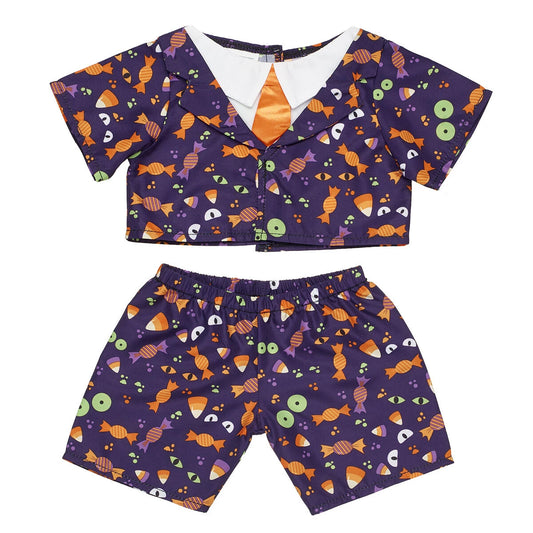 Halloween Suit w/ White Collars &amp; Orange Tie | Build-A-Bear® - US 7391