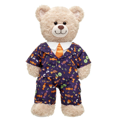 Halloween Suit w/ White Collars &amp; Orange Tie | Build-A-Bear® - US 9130