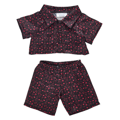 Black Heart Satin Pajamas for Stuffed Animals | Build-A-Bear® - US 1899