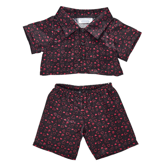 Black Heart Satin Pajamas for Stuffed Animals | Build-A-Bear® - US 1899