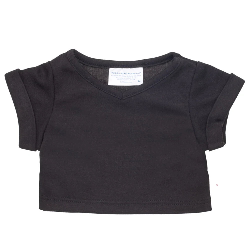 Online Exclusive Black V-Neck T-Shirt | Build-A-Bear - US 9861