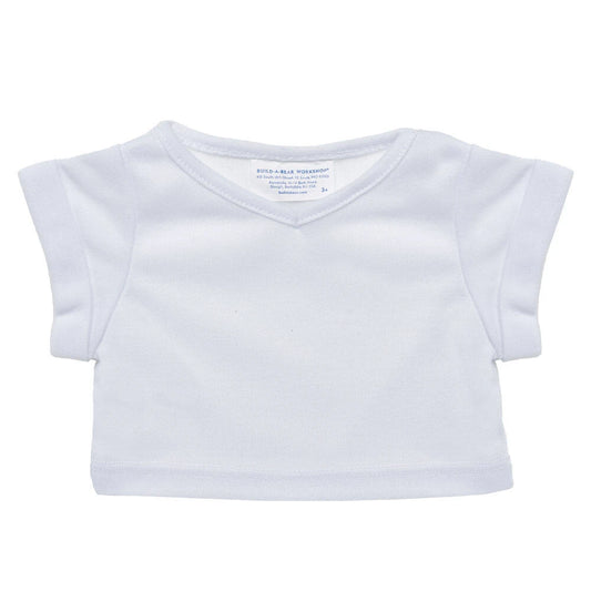 Online Exclusive White V-Neck T-Shirt | Build-A-Bear - US 3608