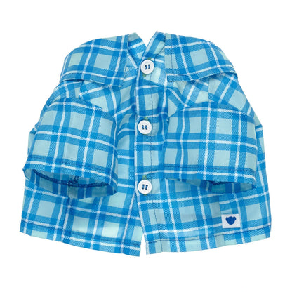 Blue Check T-Shirt for Stuffed Animals - US 9070