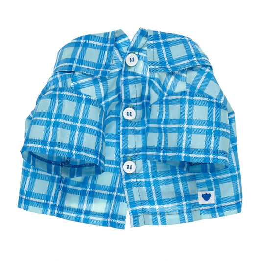 Blue Check T-Shirt for Stuffed Animals - US 9070