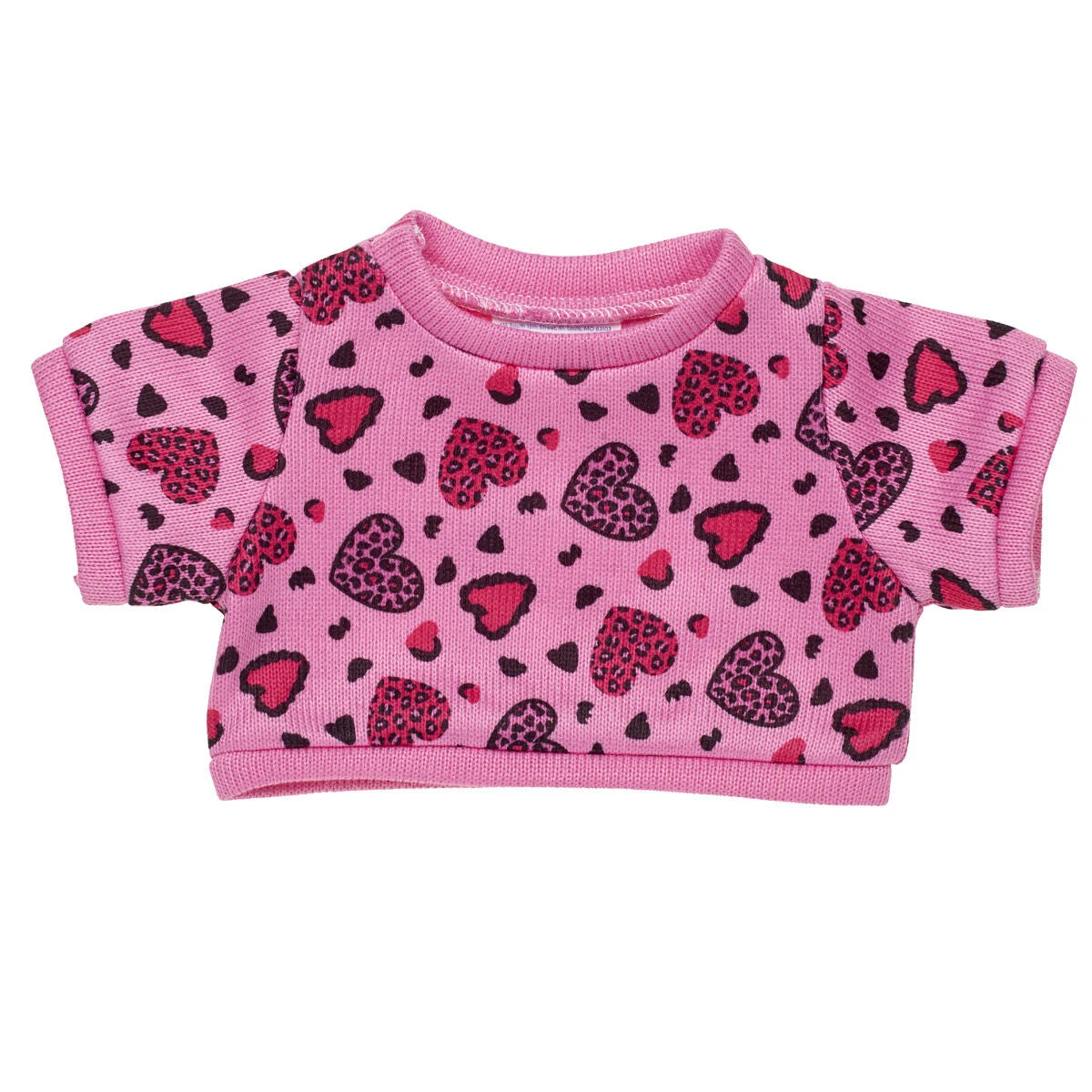 Leopard Print Heart Sweater | Build-A-Bear - US 2833