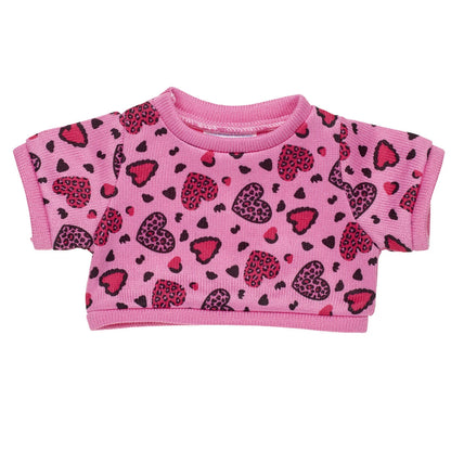Leopard Print Heart Sweater | Build-A-Bear - US 2833