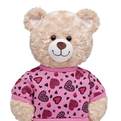 Leopard Print Heart Sweater | Build-A-Bear - US 2833