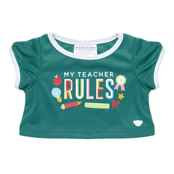 My Teacher Rules T-Shirt for Stuffed Animals | Build-A-Bear® - US 8495