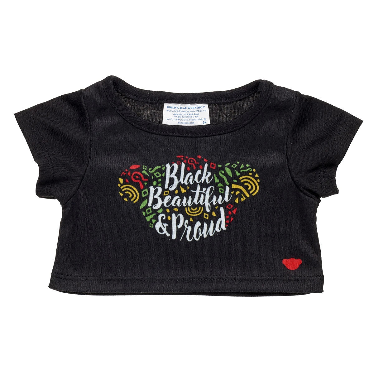 "Black, Beautiful &amp; Proud" T-Shirt for Stuffed Animals | Build-A-Bear® - US 5379