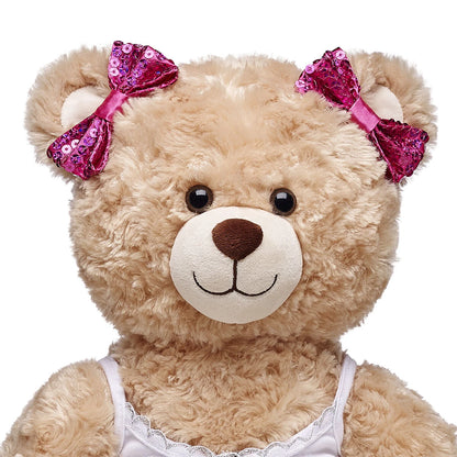 Fuchsia Sequin Bows 2 pc. for Stuffed Animals | Build-A-Bear® - US 4633