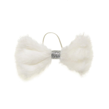 Fuzzy White Bow for Stuffed Animals | Build-A-Bear Workshop® - US 3018