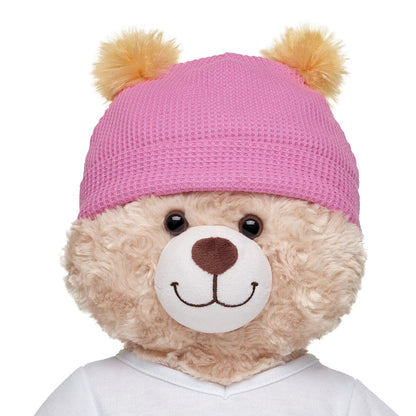 Pink Waffle Knit Beanie | Build-A-Bear - US 1046