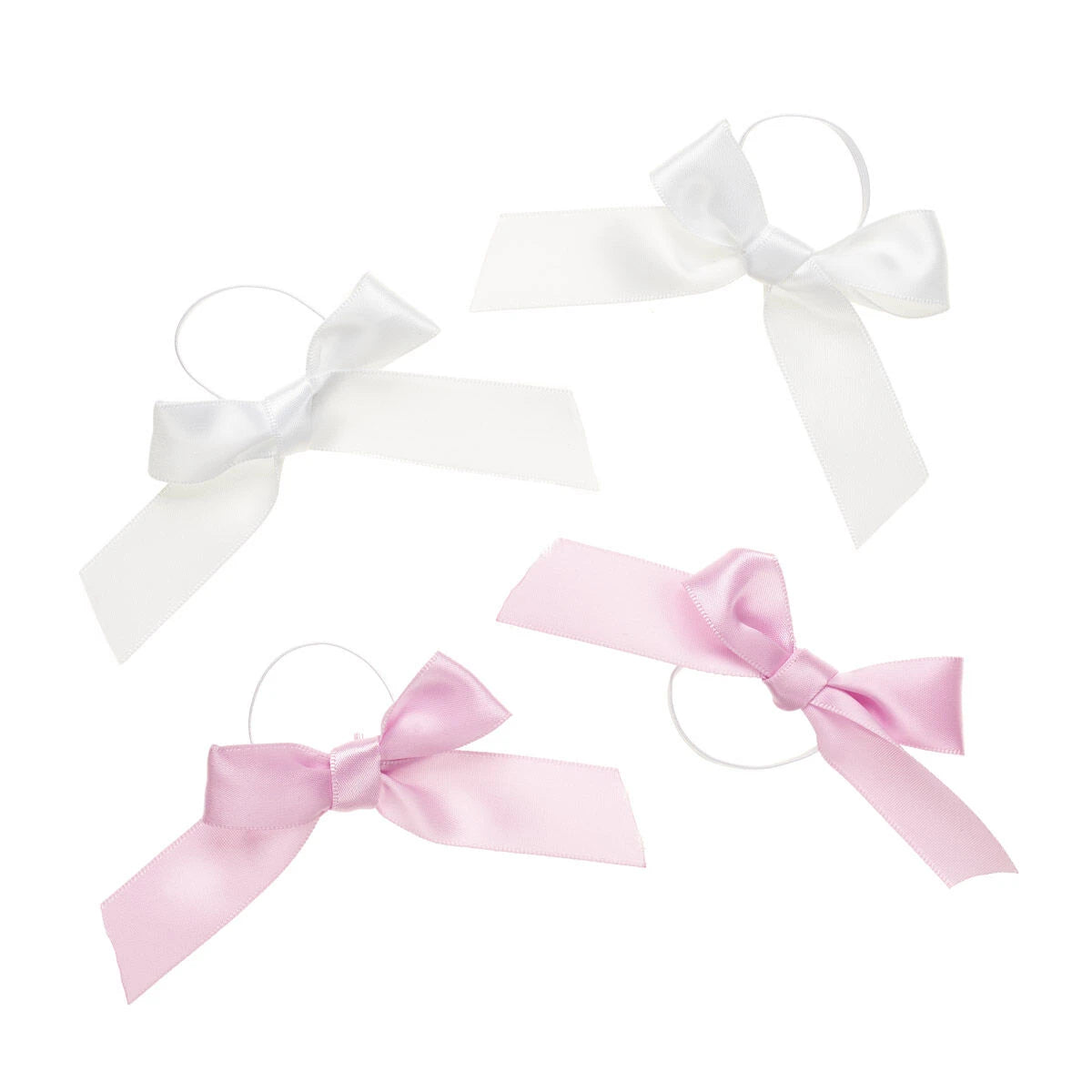 Pink &amp; White Ribbon Bows 4 pc for Plush Toys | Build-A-Bear® - US 7162