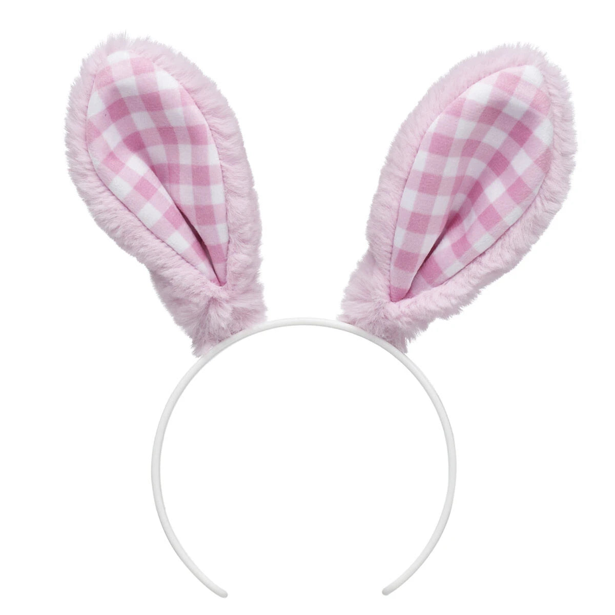 Pink Gingham Bunny Ears Headband | Build-A-Bear - US 6509