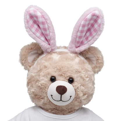 Pink Gingham Bunny Ears Headband | Build-A-Bear - US 6509