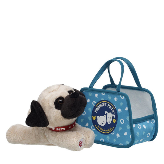 Build-A-Bear Mini Beans® Promise Pets™ Pug Stuffed Animal with Pet Carrier | Build-A-Bear® - US 3192