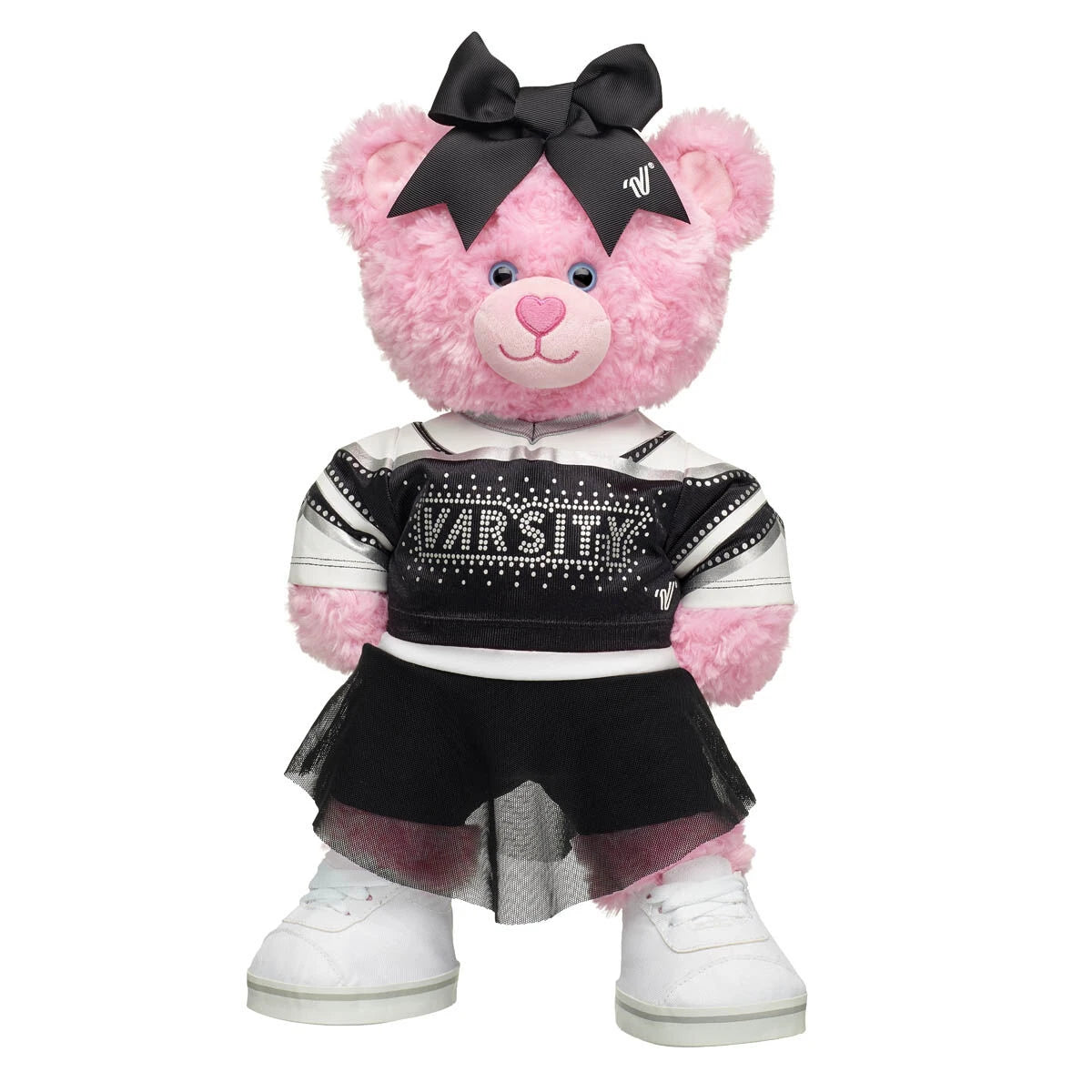 Pink Cuddles Teddy Bear All-Star Black Cheer Uniform Set | Build-A-Bear® - US 6725